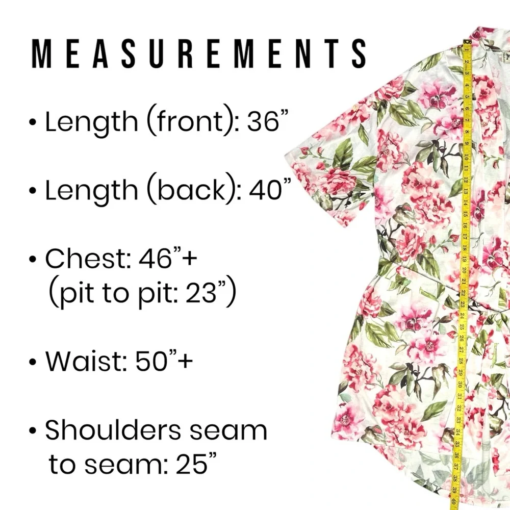Show Me Your Mumu BRIE Robe Kimono Pink Floral Bridal Beach Cover-Up One‎ Size